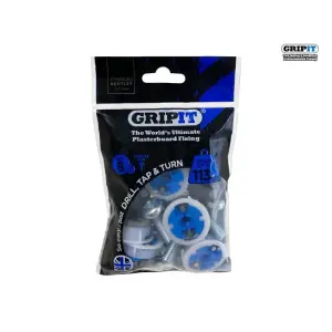 Gripit Blue Plasterboard Fixings 25mm (Pack 8)