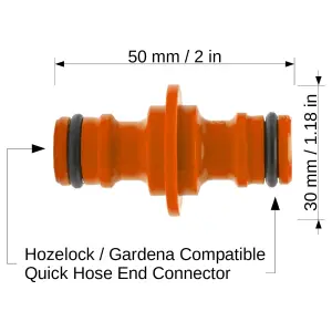 Double Male Hose Connector Coupler Extender for Join Garden Hose Pipe Tube (Pack of 1)