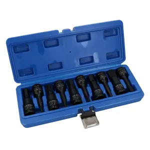 Metric MM Impact Impacted Allen hex Key Sockets Extra Long 5mm - 19mm 10pc