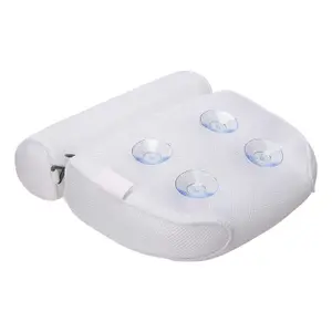 Bath Pillow - Bath and Spa Head Rest with Suction Cups - Bath Cushion Bathing Pillow - Provides support & comfort