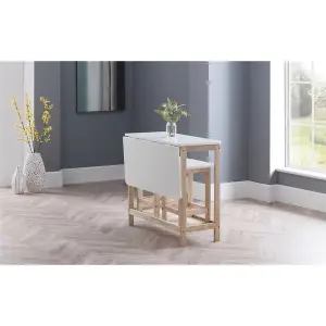 Compact Wooden Bar Set (Table + 2 Stools)