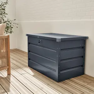 sweeek. Metal garden box 600L Dallas Anthracite 99x61x62 cm