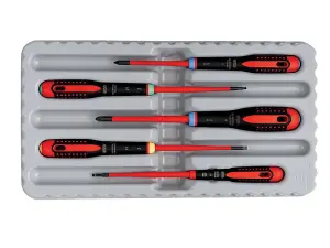 Bahco BE-9872SL BE-9872SL ERGO Slim VDE Insulated Screwdriver Set, 5 Piece BAH9872SL