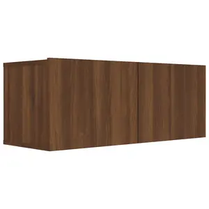 Berkfield 8 Piece TV Cabinet Set Brown Oak Engineered Wood