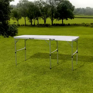 Charles Bentley Odyssey Extending Folding Lightweight Camping Picnic Table 150cm