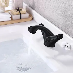 BATHWEST Basin Mixer Tap Bathroom Sink Taps Lever Basin Taps Victorian Basin Mixer Faucet