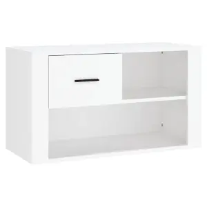 Berkfield Shoe Cabinet White 80x35x45 cm Engineered Wood