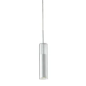 Luminosa TABOO Slim Pendant Ceiling Light White 7x47cm