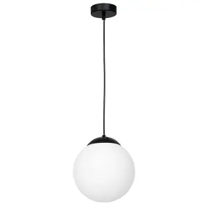 Milagro Lima Hand Made Designer Pendant Lamp Matt Black And Cool White