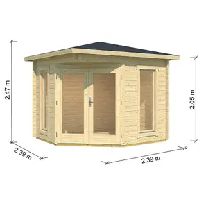 Lasita Scottie Corner Summer House - 2.4m x 2.4m - Double Glazed