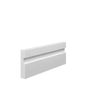 Skirting World 15mm Grooved MDF Architrave - 70mm x 15mm x 3050mm, Primed, No Rebate