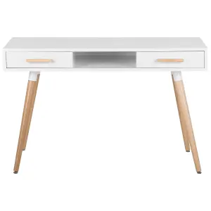 Home Office Desk with Storage White FRISCO