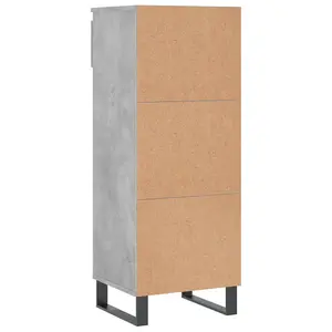 Shoe Cabinet Concrete Grey 40x36x105 cm Engineered Wood