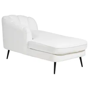 Right Hand Boucle Chaise Lounge Off-White ALLIER