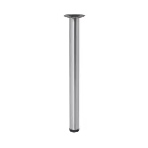 GoodHome Nantua 900mm Silver effect Modern Worktop support leg (Dia)60mm