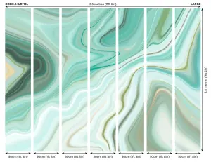 Origin Murals Marble Emerald Green Matt Smooth Paste the Wall Mural 350cm wide x 280cm high