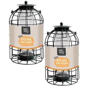 Weather Resistant Seed Feeder Metal Bird Hanging Cage