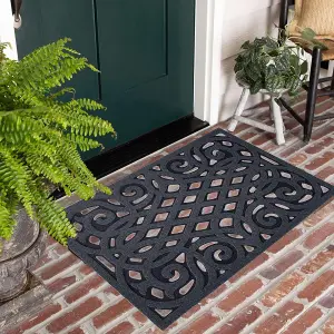 Nicoman Eco Friendly Outdoor Door Mat 60x40cm - Grey