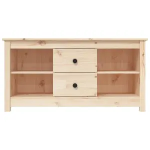 Berkfield TV Cabinet 103x36.5x52 cm Solid Wood Pine