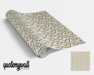 Geometric Mini Flower Pattern Vinyl Furniture Wrap