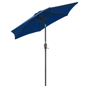 2.4m Crank and Tilt Parasol - Navy