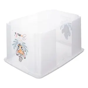 Keeeper Bambi Turn Around Stackable Box with Lid 45 Litre Transparent