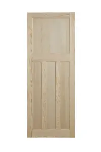 Fortia 4 panel Unglazed Victorian Natural Pine veneer Internal Timber Door, (H)1981mm (W)686mm (T)35mm