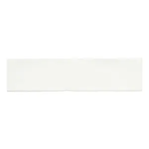 Vernisse White Gloss Plain Embossed Ceramic Indoor Wall Tile, Pack of 41, (L)301mm (W)75.4mm