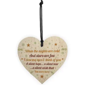 Handmade Memorial Gift Wooden Heart Remembrance Plaque Mum Dad Nan Memorial Keepsake