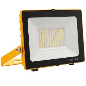 110V LED Floodlight 50W Slim - Site Lighting 4000K IP65 Rated with Integrated LEDs