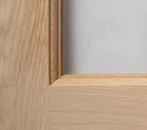 Modern 3P Panel Oak Frosted Glzd Door 1981 x 762mm