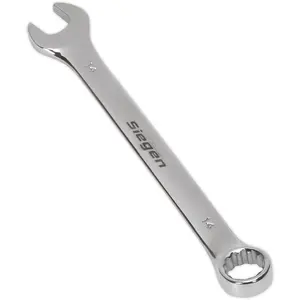 Premium 14mm Hardened Steel Combination Spanner with Polished Chrome Finish