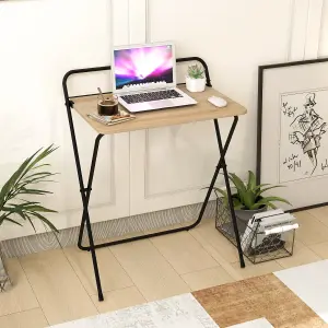 Costway Folding Computer Desk Compact Home Office Writing Desk Versatile Study Desk