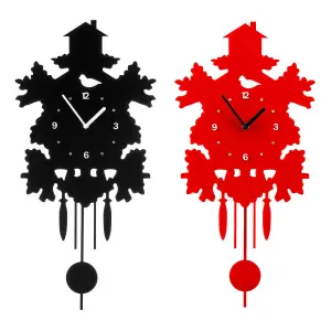 Maison by Premier Red Acrylic Pendulum Wall Clock