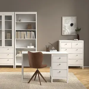 Barcelona Desk 3 drawers White