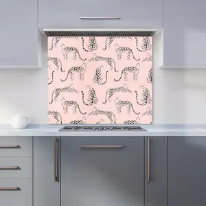 Abstract Leopard Pattern Premium Glass Kitchen Splashback W600mm x H650mm