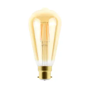 Diall 5.5W 470lm 330° Amber ST64 Warm white LED filament Light bulb