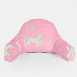 Unicorn Reading Pillow Cushion Fleece Backrest Neck Lumbar Chair Support Seat