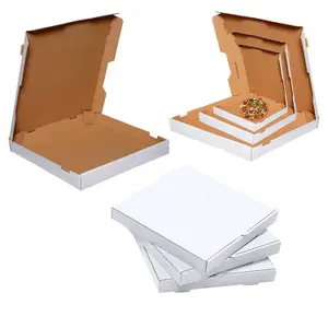 50 x 10" Pizza Boxes Plain White Postal Box Takeaway Style Boxes