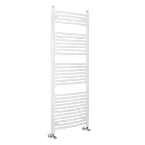 Rinse Curved Bathroom Heated Towel Rail Warmer Radiator Central Heating White - 1500x600mm