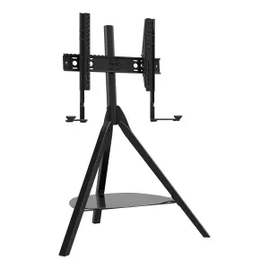 AVF FSLK1001HOXBB Hoxton Sound Tripod TV Stand with Soundbar Mounting Kit in Black / Black