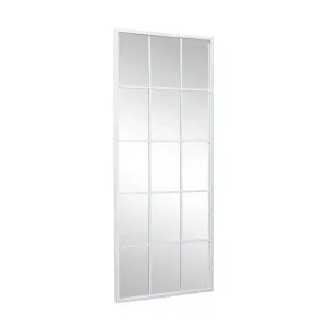 Melody Maison Extra Large White Window Mirror 144cm x 59cm