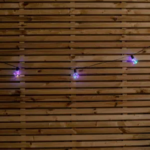 Set of 10 Indoor Outdoor Connectable Firefly Festoon Lights with Multi Coloured LEDs