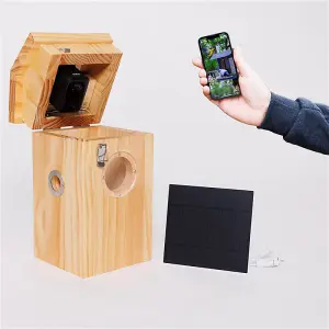 Wireless Bird Nest Box Camera House and Camera with Chargeable Solar Panel