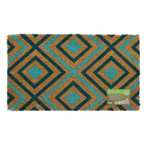 Eco-Friendly Latex Backed Coir Door Mat, Rhombus