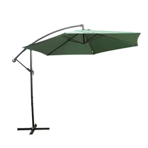 Alfresia Green 3 Metre Garden Cantilever Parasol