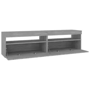 Berkfield TV Cabinet with LED Lights 2 pcs Grey Sonoma 75x35x40 cm