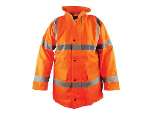 Bright Orange High Visibility Scan Motorway Jacket - XL Size for Optimal Safety