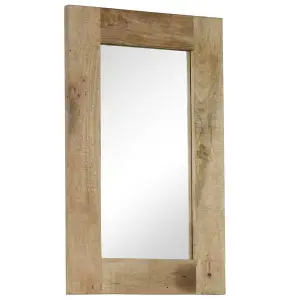 Berkfield Mirror Solid Mango Wood 50x80 cm