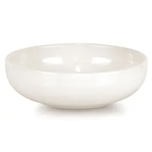 Habraham 4 Piece Stoneware Individual Bowl 16cm (Set of 4) White Glossy